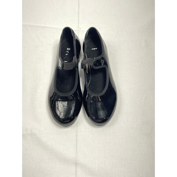 Bloch Girls Black Tap Shoes Size 12.5M Techno Tap 4h Button Strap Dance - Picture 2 of 7